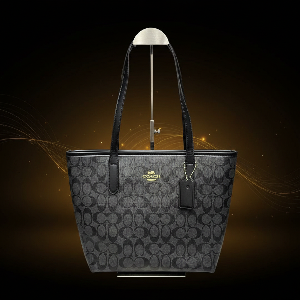 Black Monogram Tote