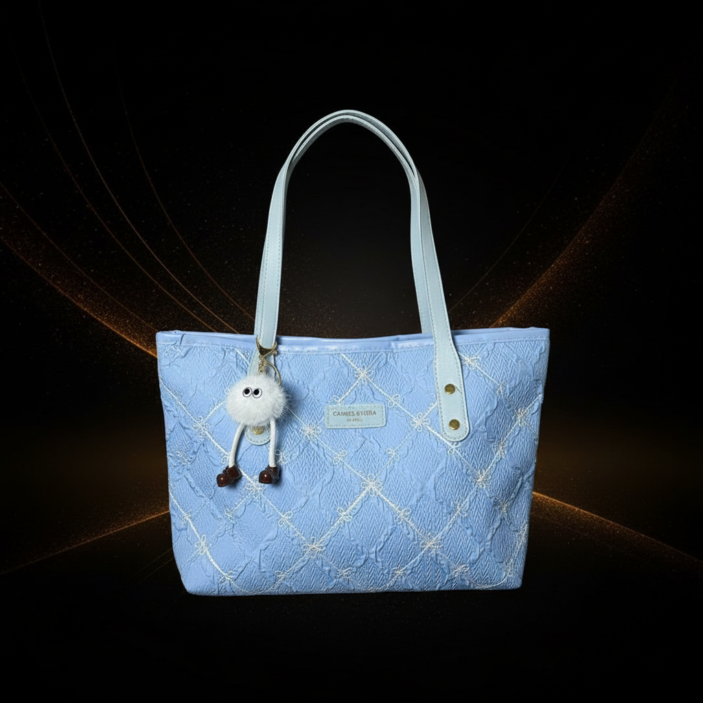 Blue tote - luxury background
