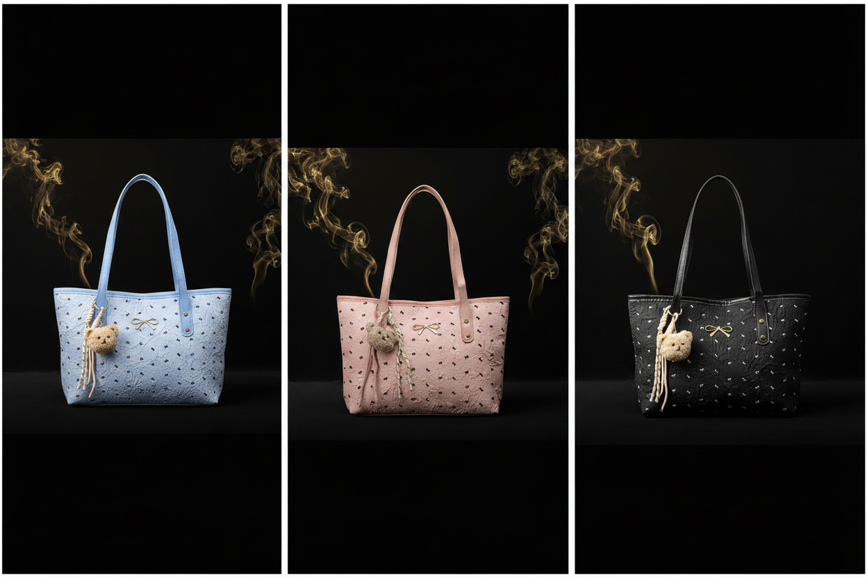 Bow Tote Bag – All Colours Grid