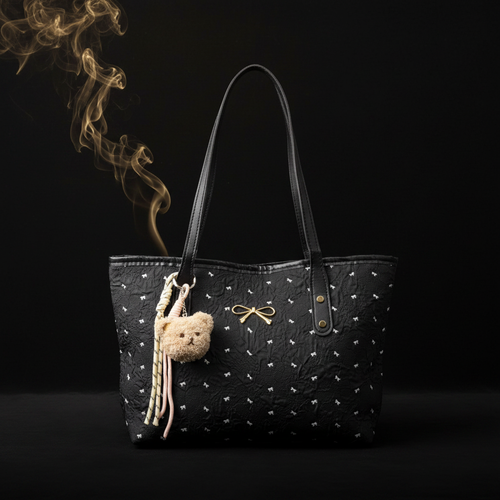 Bow Tote Bag – Black