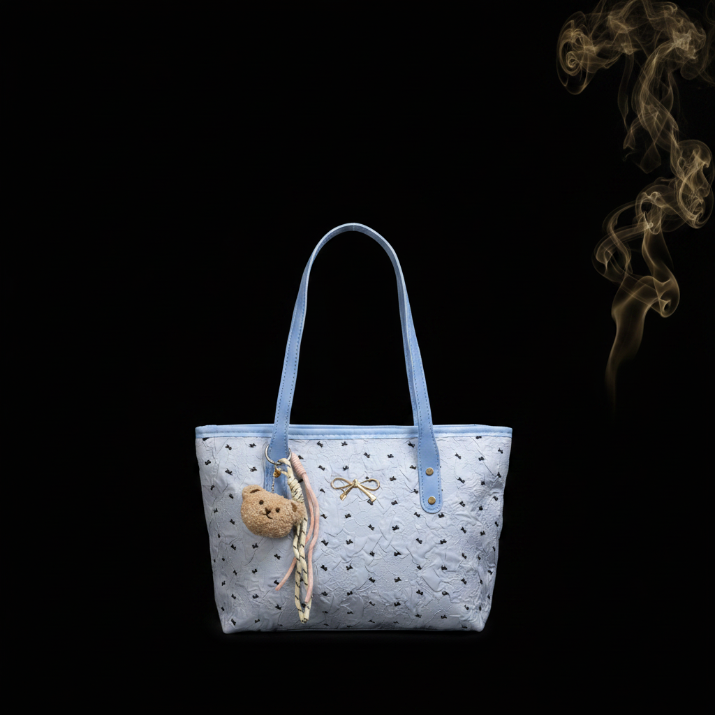 Bow Tote Bag – Blue