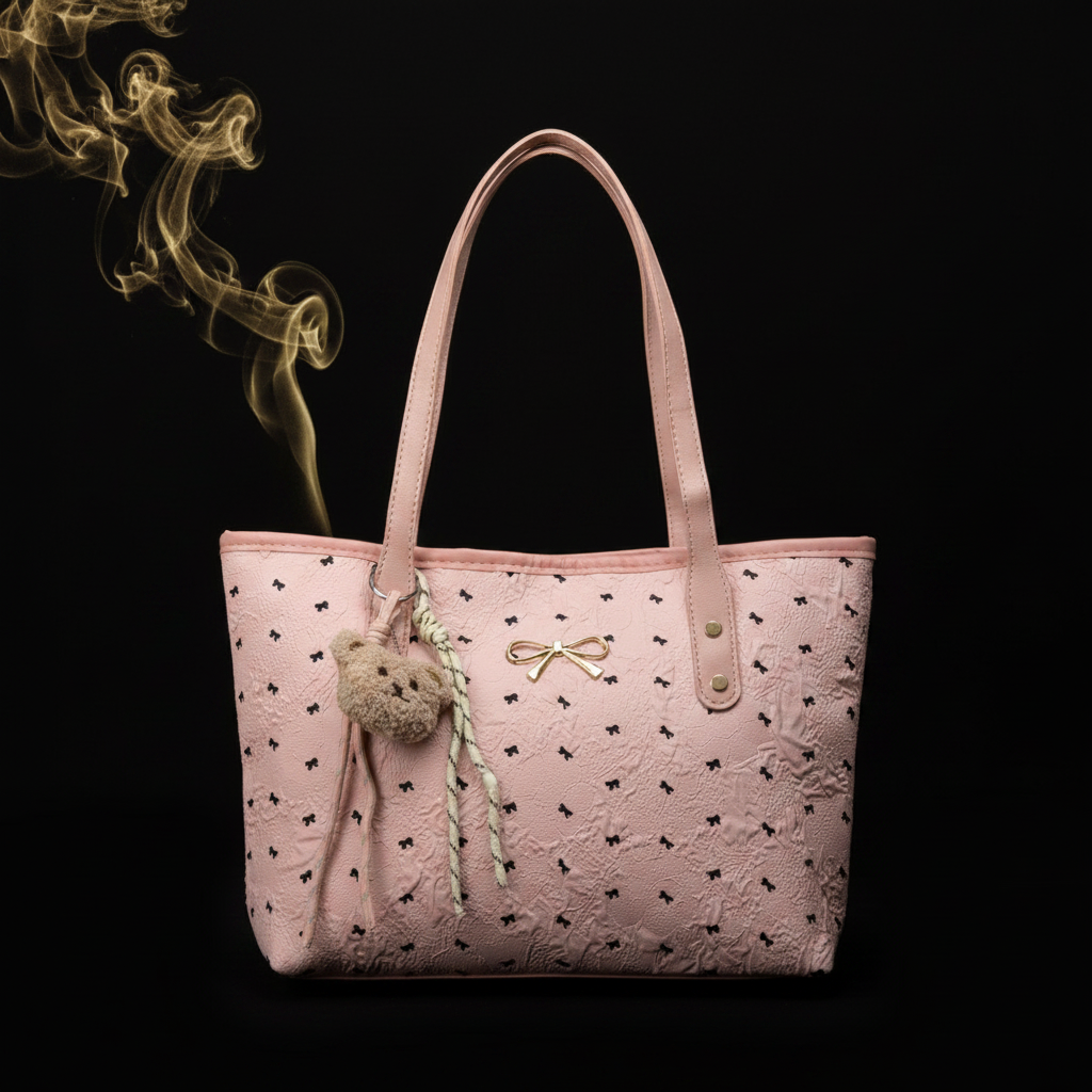 Bow Tote Bag – Pink