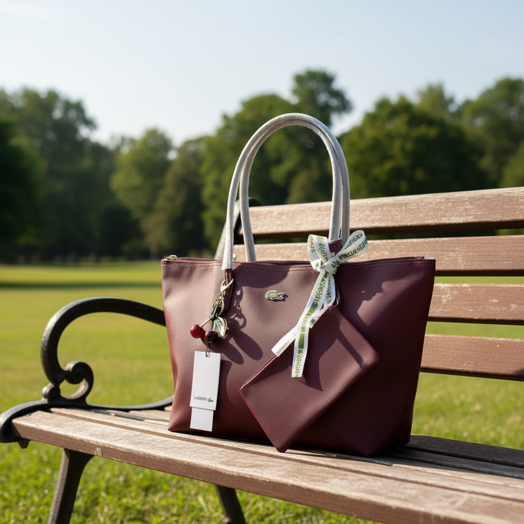 Burgundy Lacoste Tote - Park