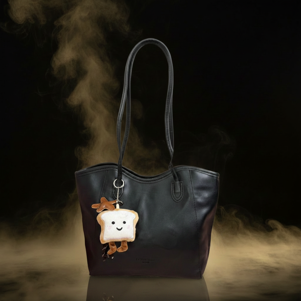 Charm Tote Bag – Black
