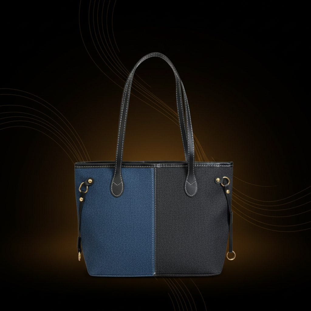 Dark Navy Denim Tote
