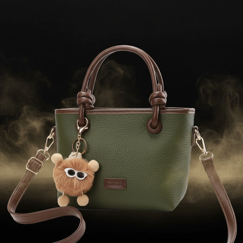 Knot and Charm Cute Bag - Olive Green