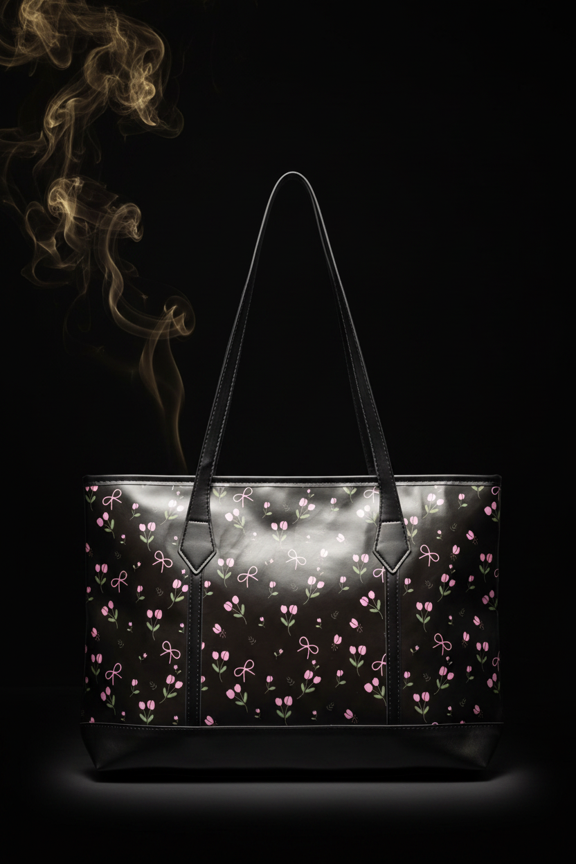 Black Tulip Tote Bag