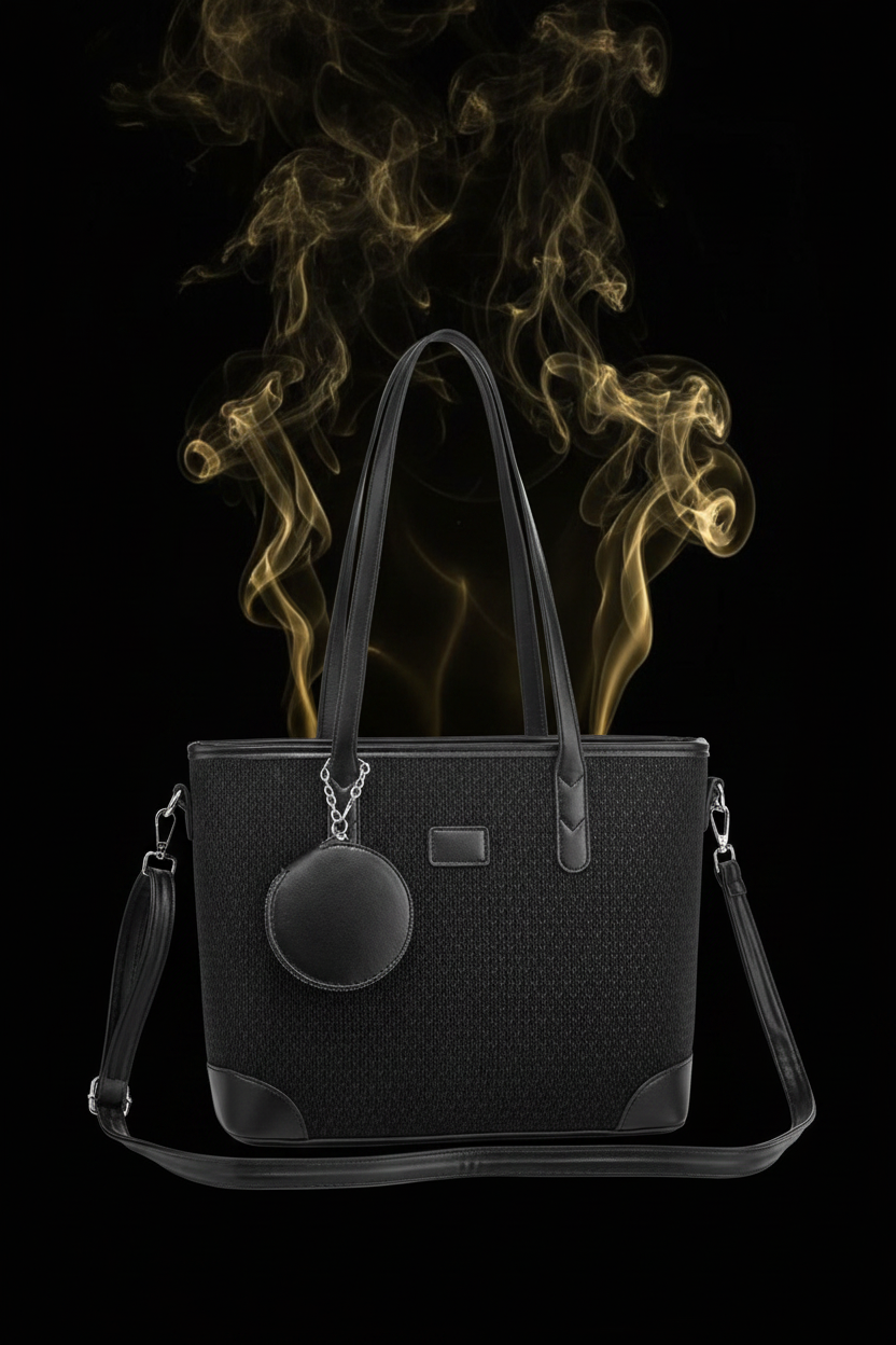 Black Riviera Tote Bag