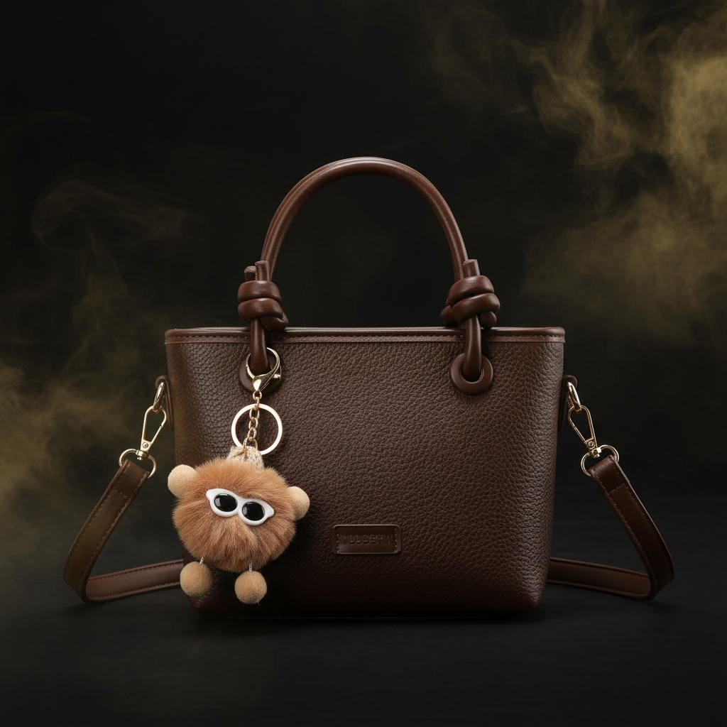 Knot and Charm Cute Bag - Dark Brown