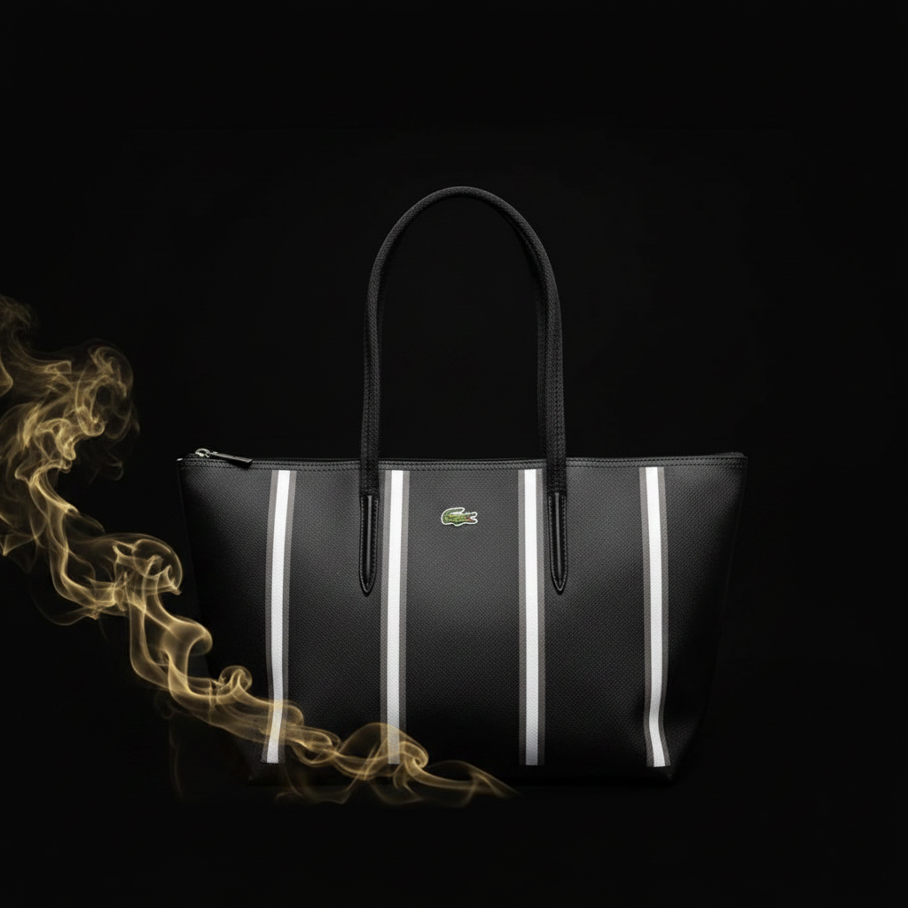 Lacoste Tote – Black Stripe