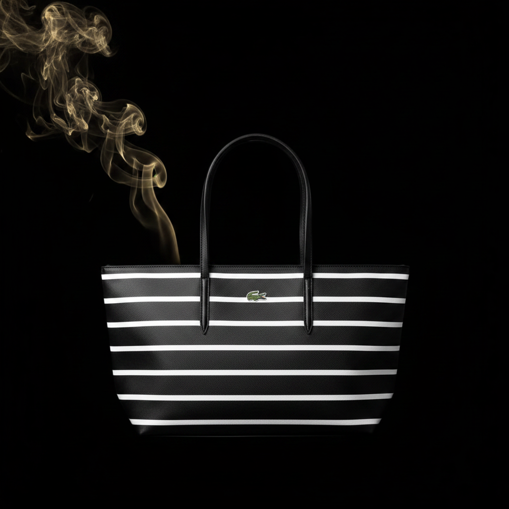 Lacoste Tote – Black Stripe