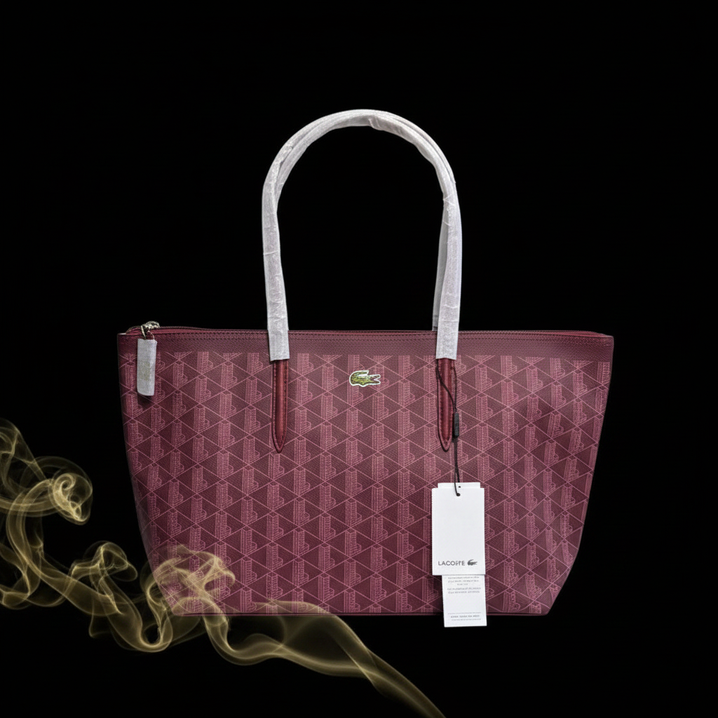 Lacoste Tote – Burgundy