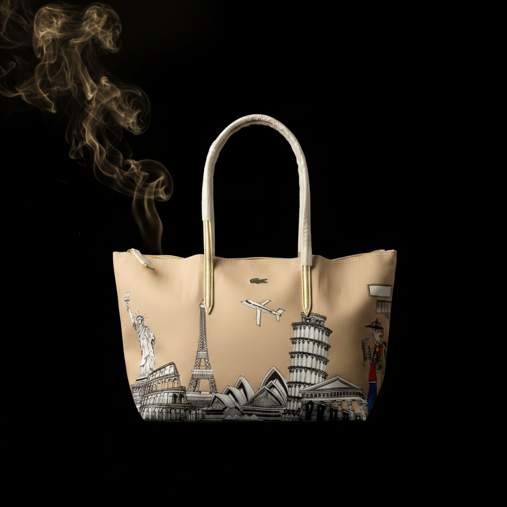 Lacoste Tote – Cream World
