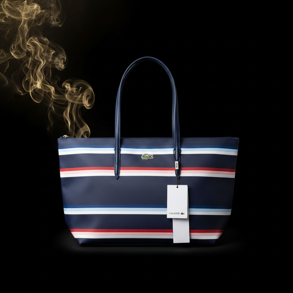 Lacoste Tote – Navy Stripe