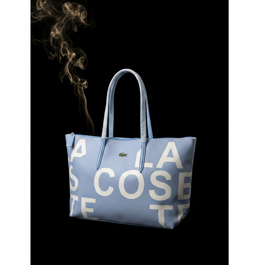 Lacoste Tote – Sky Blue Logo