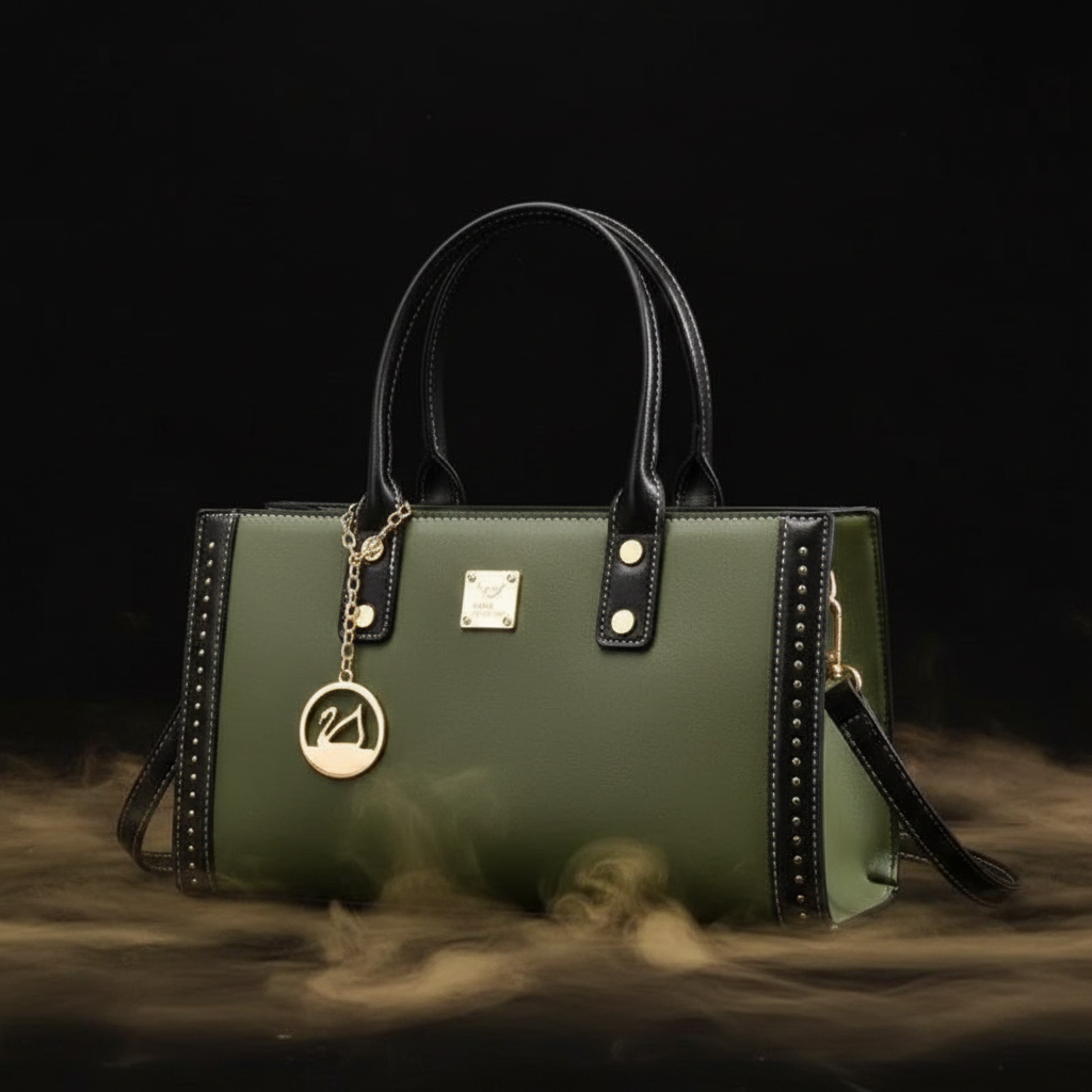 Olive Bag - Black Gold Background