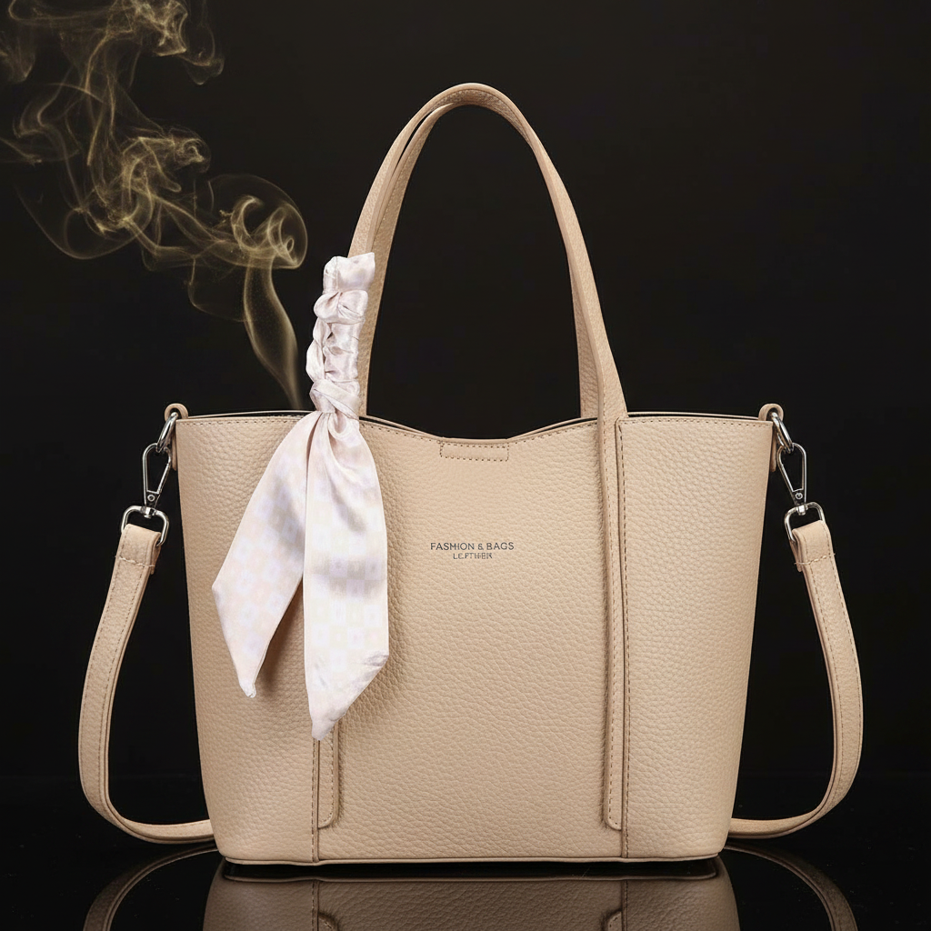 Scarf Tote – Cream