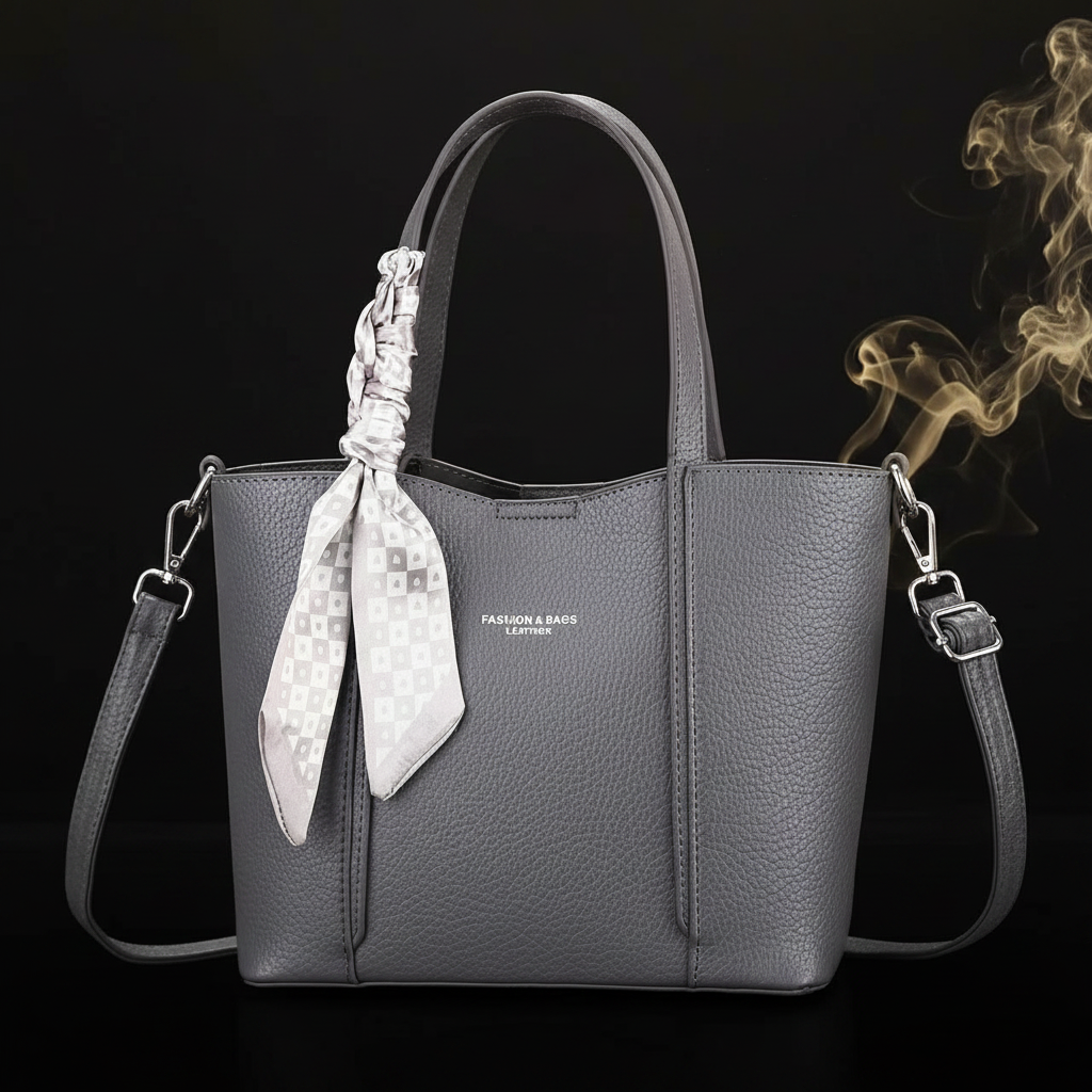 Scarf Tote – Grey