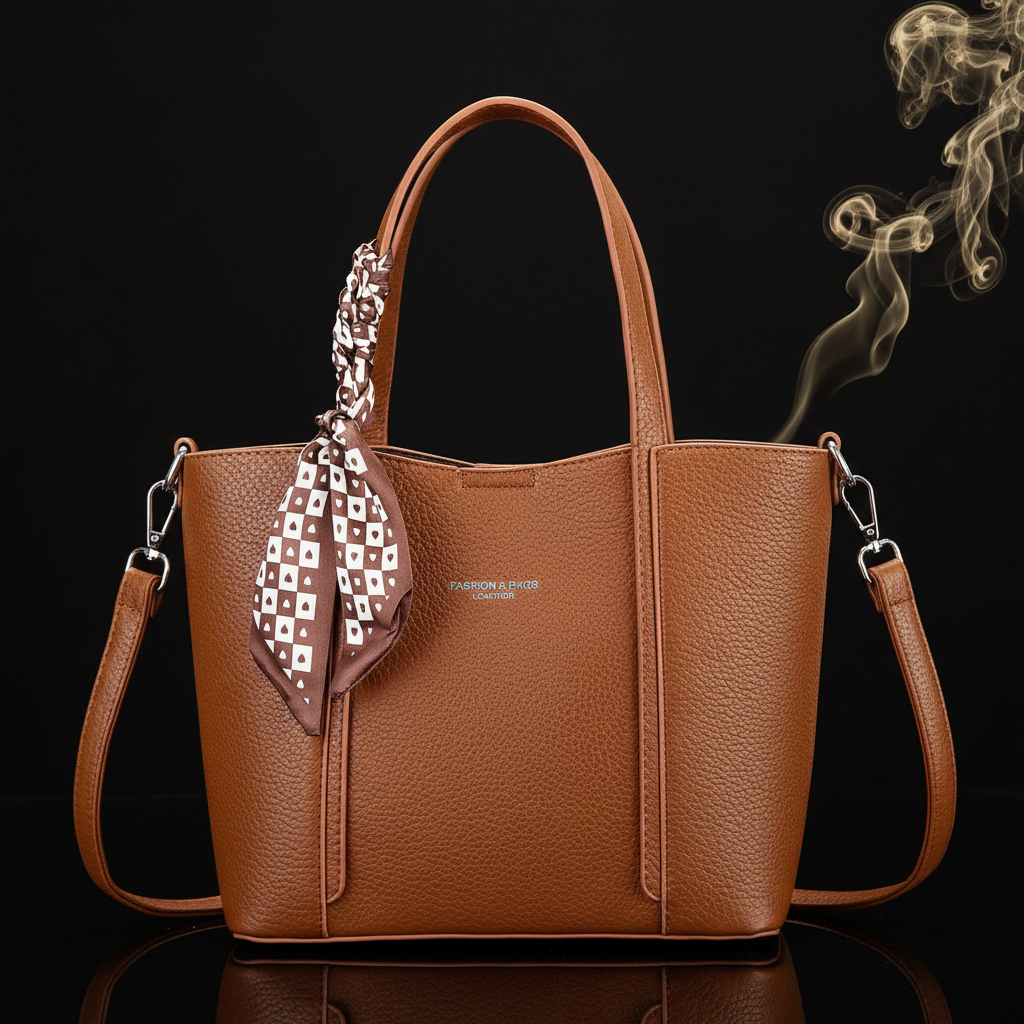 Scarf Tote – Tan