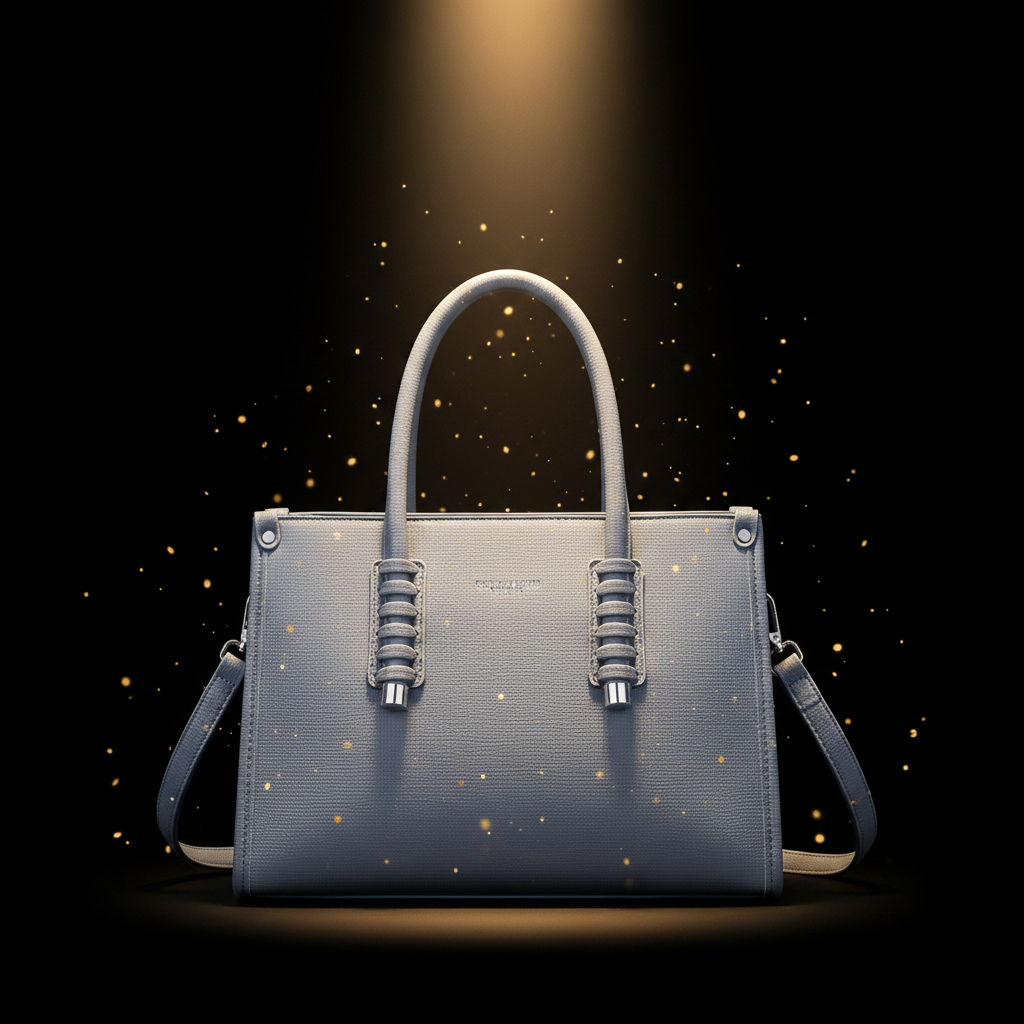 Slate Blue Tote - Black Gold
