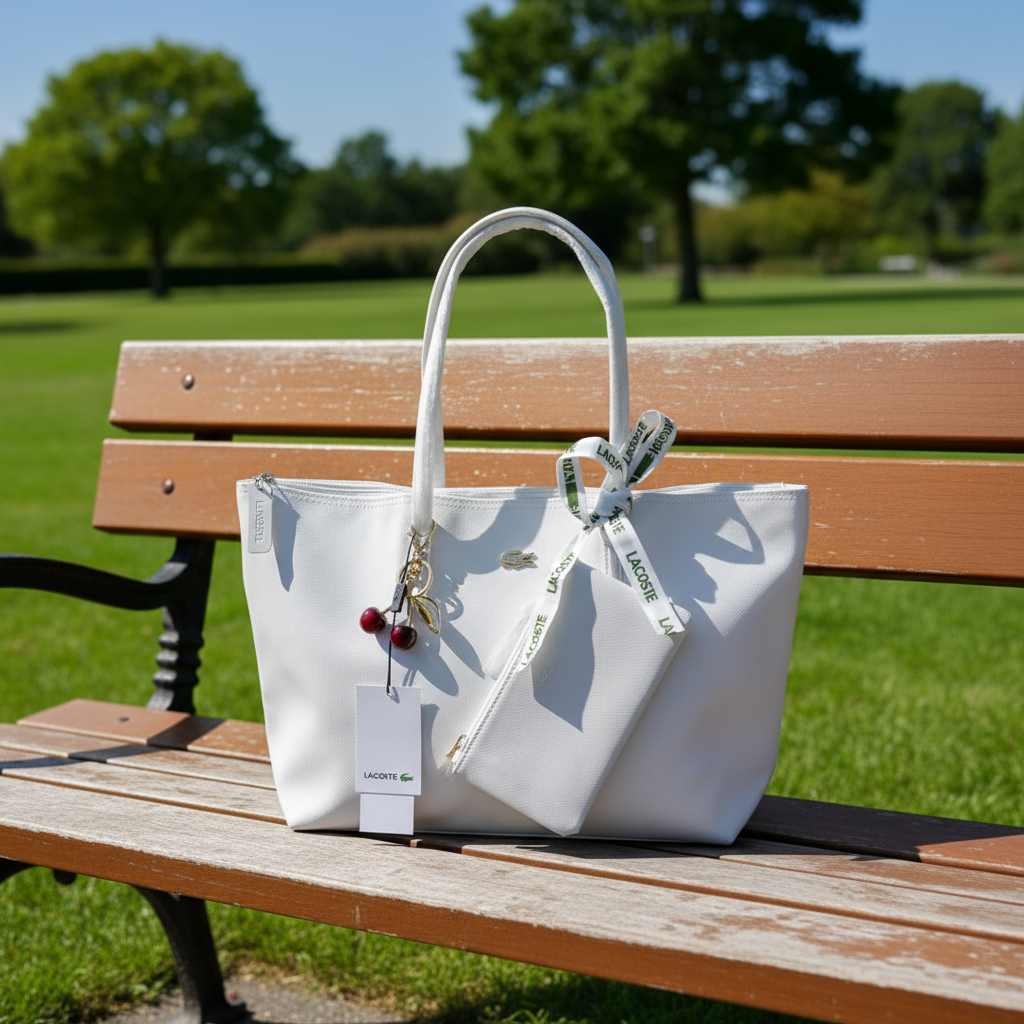 White Lacoste Tote - Park